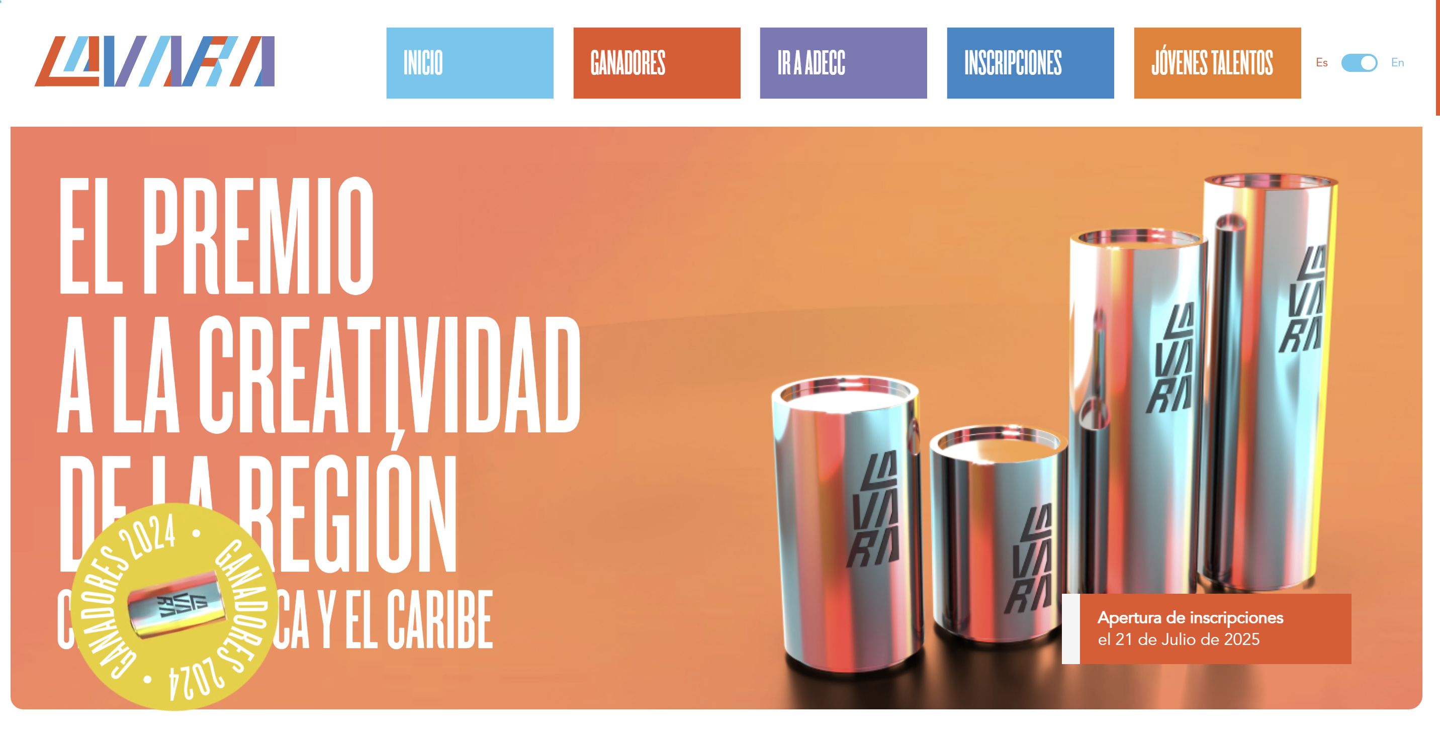 Screenshot of La Vara Website project